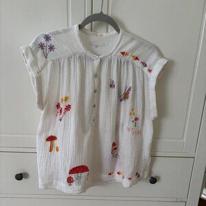 MOTHER Jeans The Slow Ride Pop Over top Size Med